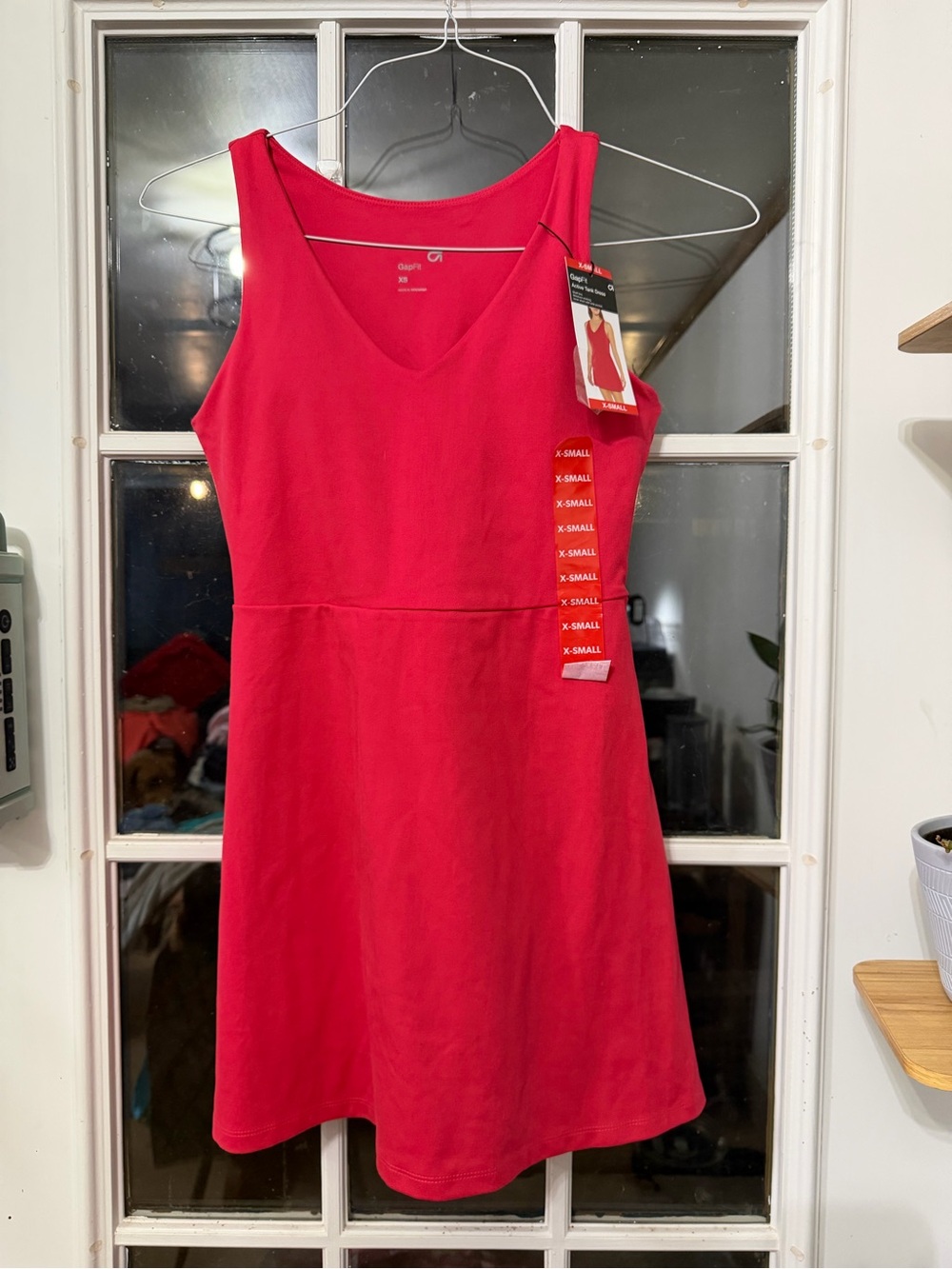 GAP Bright Red V-Neck Tank Dress